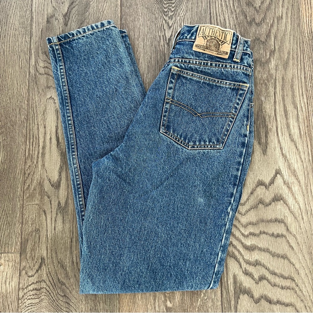 PARIS SPORT CLUB Vintage 80s High Rise Tapered Leg Mom Denim Jeans 26”